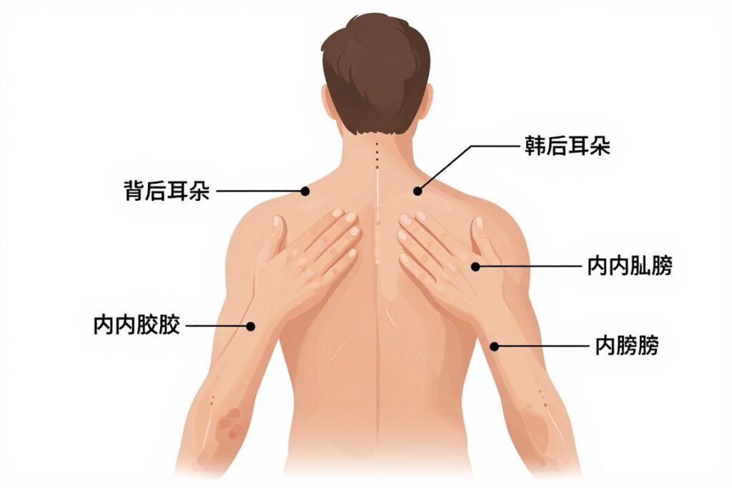 Perfume application points on human body diagram Perfume application points on human body diagram