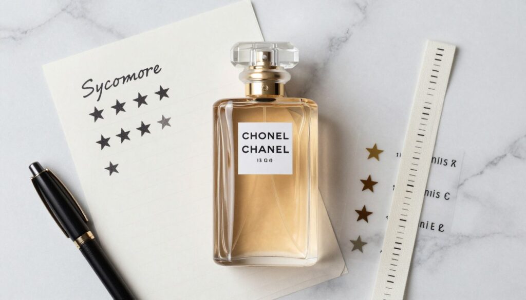 Perfume community review and rating concept for Chanel Sycomore