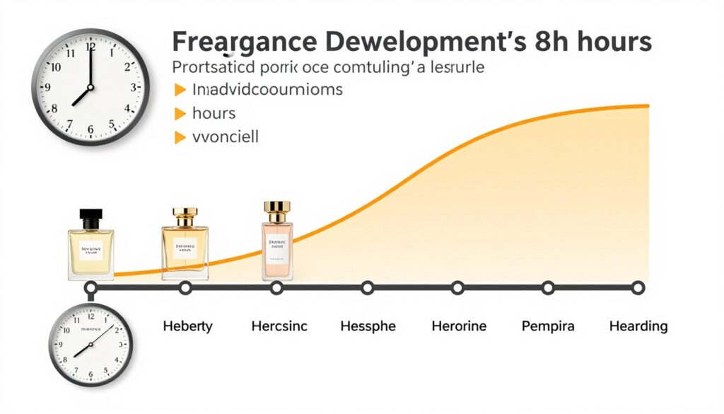 Perfume longevity timeline visualization