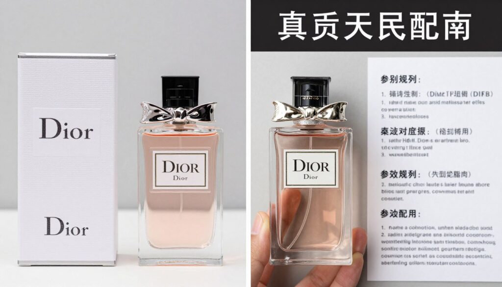 Porównanie oryginalnych perfum Dior z podróbką