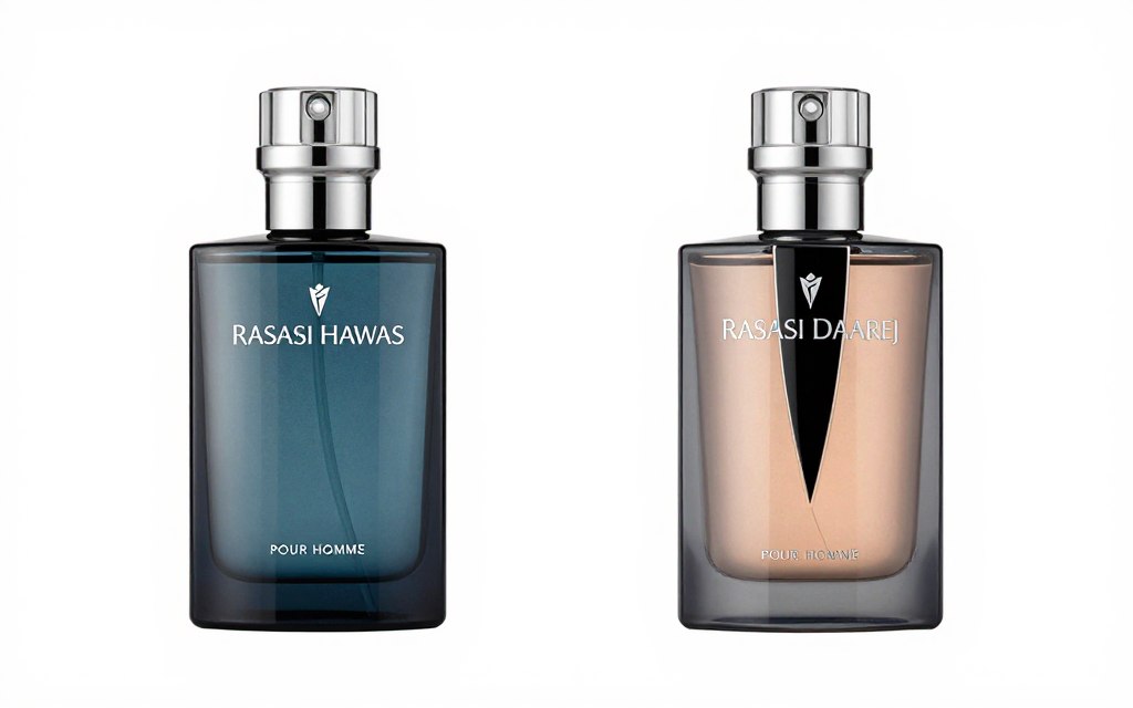 Rasasi Hawas bottle comparison with Daarej Pour Homme Rasasi Hawas bottle comparison with Daarej Pour Homme