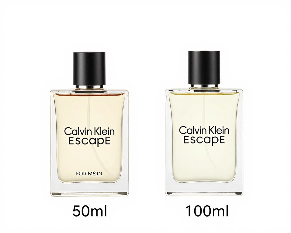 Różne pojemności perfum escape calvin klein man z cenami