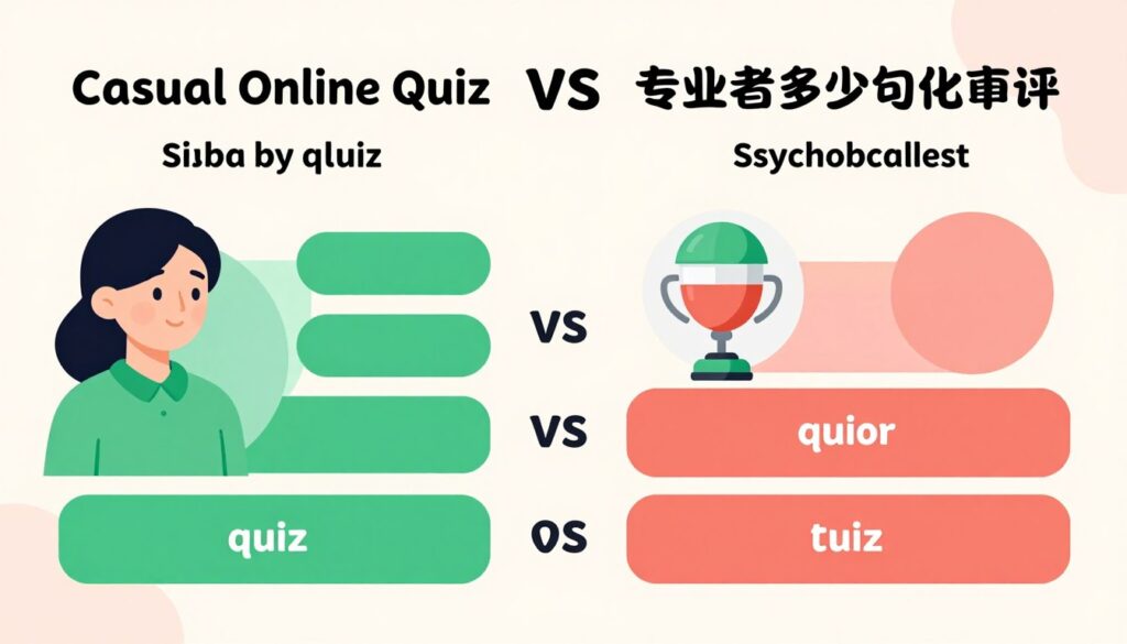 Różnice między quizami a testami profesjonalnymi