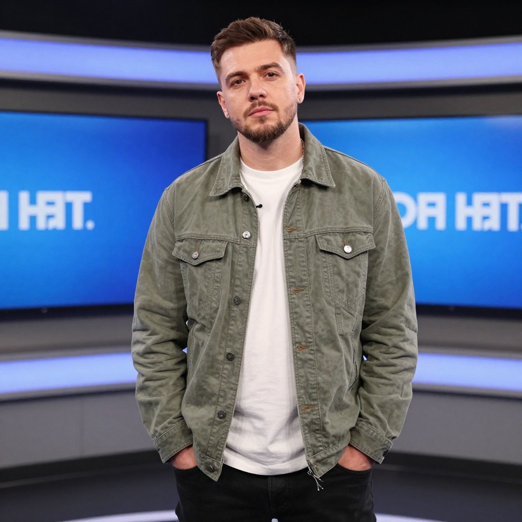 Rymes Bandura podczas nagrania telewizyjnego