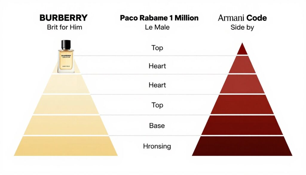 Side by side comparison of note pyramids