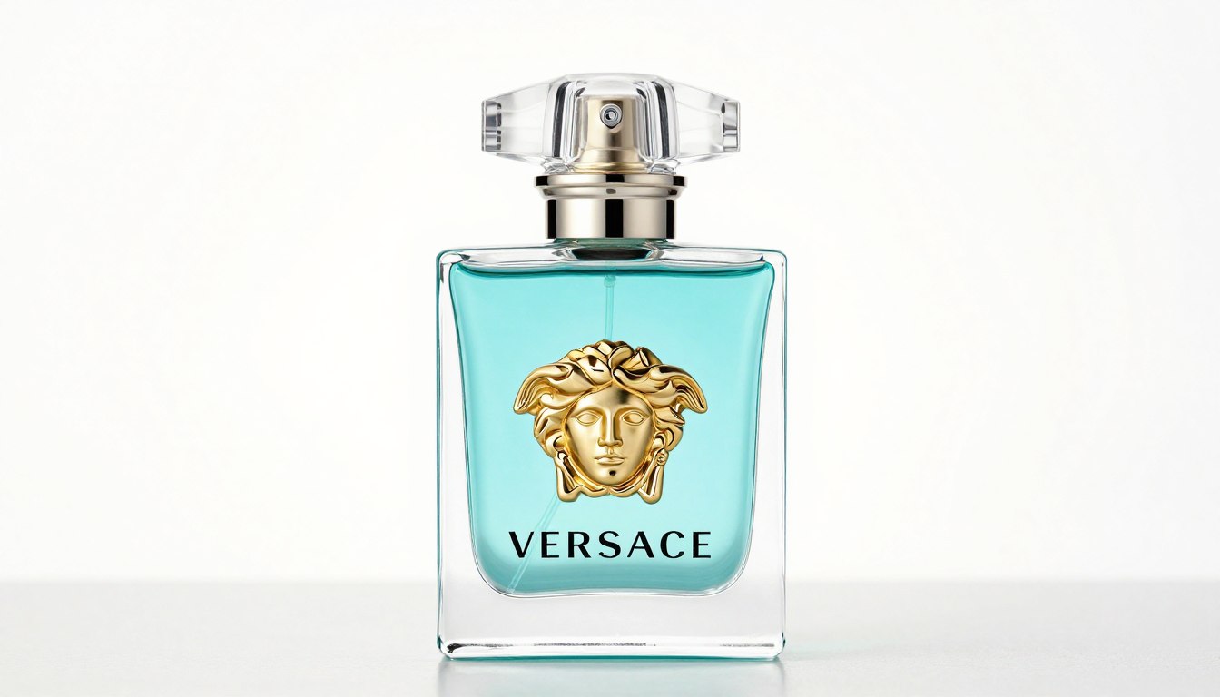 Versace Eros woda toaletowa flacon na eleganckim tle
