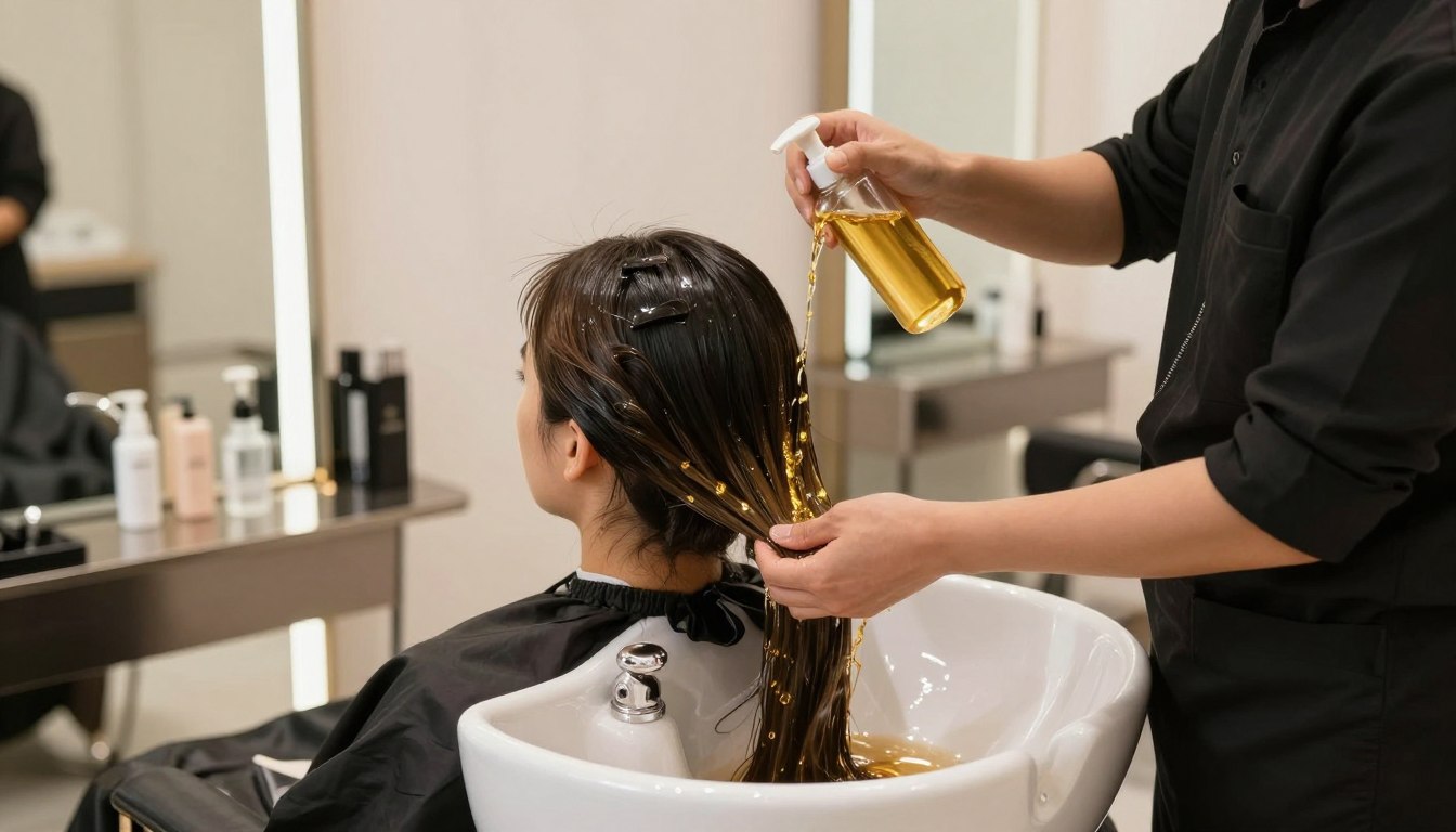 Złote proteiny na włosy - luksusowy zabieg w salonie fryzjerskim