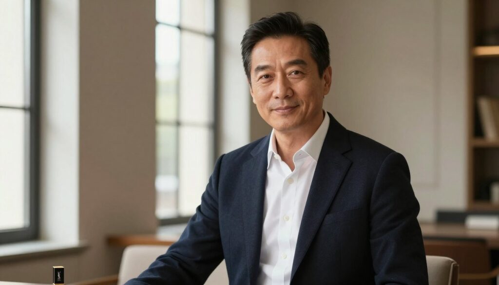 confident mature man in business casual style