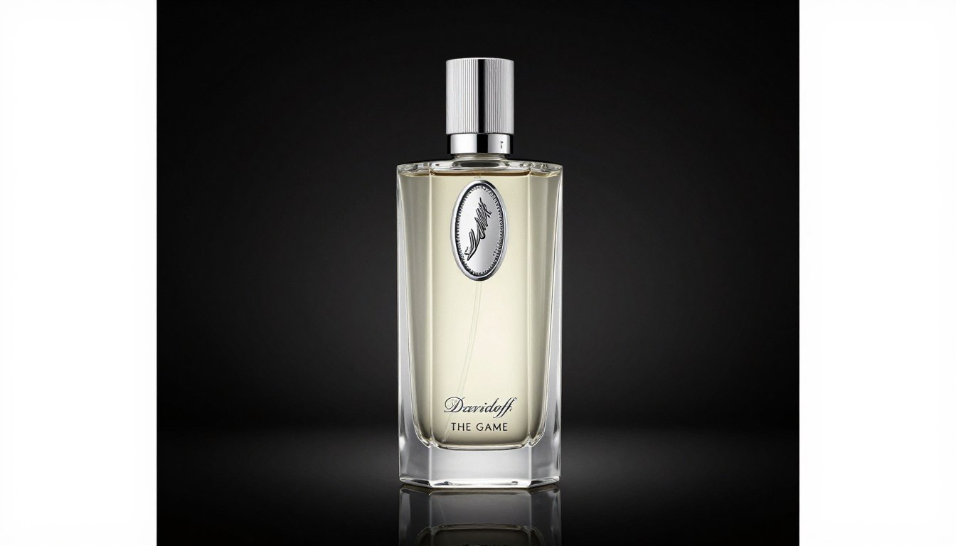 davidoff the game opinie - flacon perfum na eleganckim tle