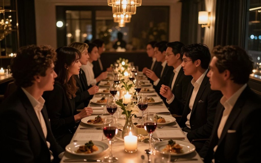 elegant evening event formal dinner setting