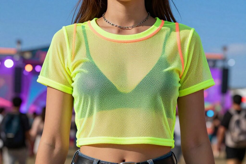 festiwalowy top w stylu rave
