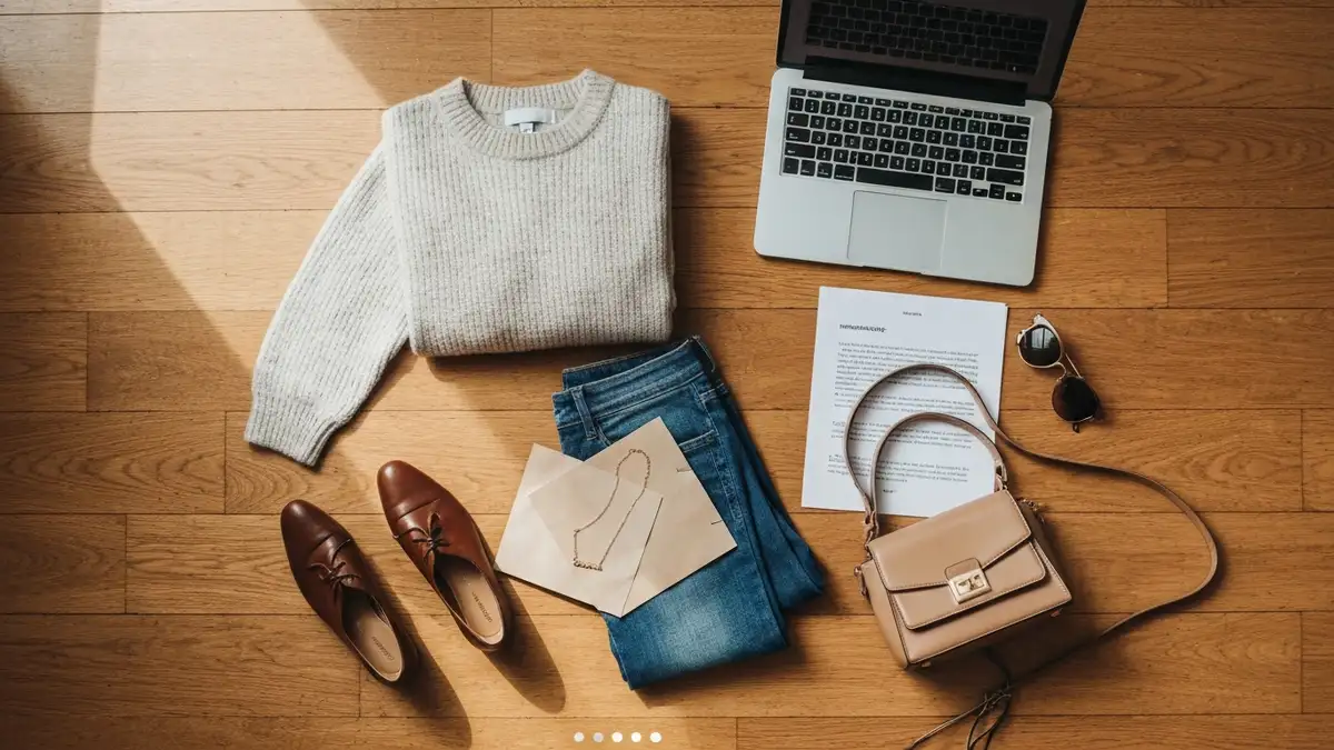 Trendy moda jesień 2026 - kobieta w modnej stylizacji jesiennej w kolorach burgund i camel