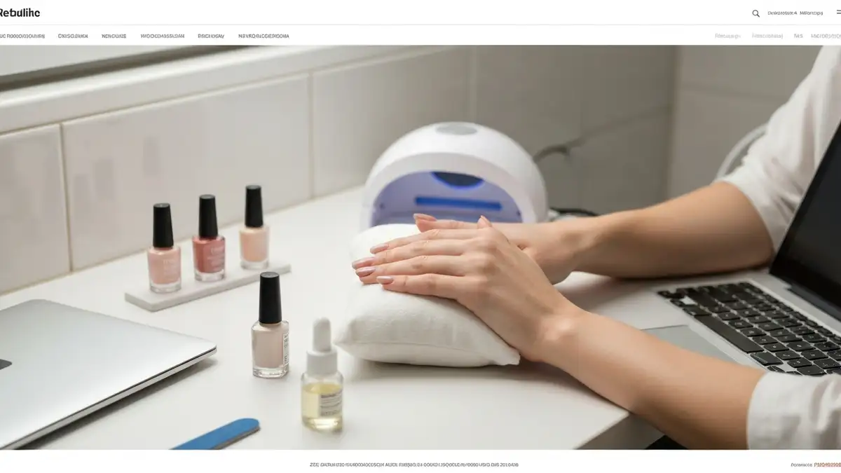 Cienkie uszkodzone paznokcie przed odbudową po manicure hybrydowym