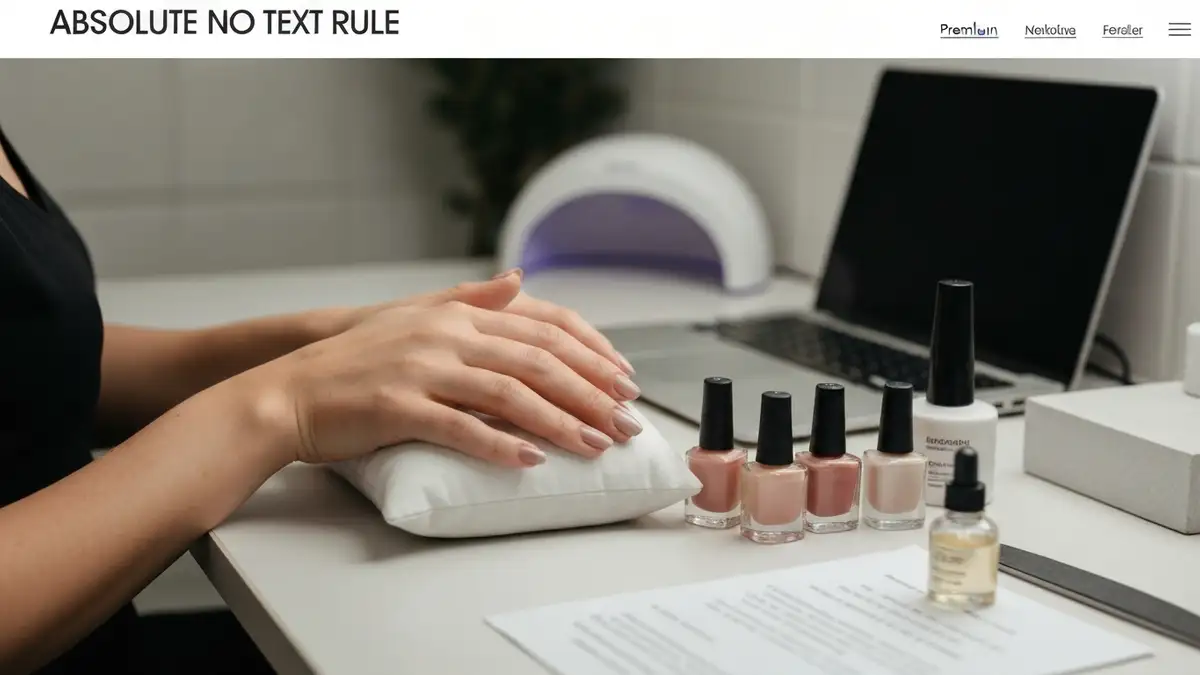 Czerwone paznokcie - klasyczny manicure w intensywnym odcieniu czerwieni na dloniach kobiety