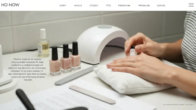 Klasyczny french manicure na dloni kobiety - biala linia i rozowe tlo paznokcia