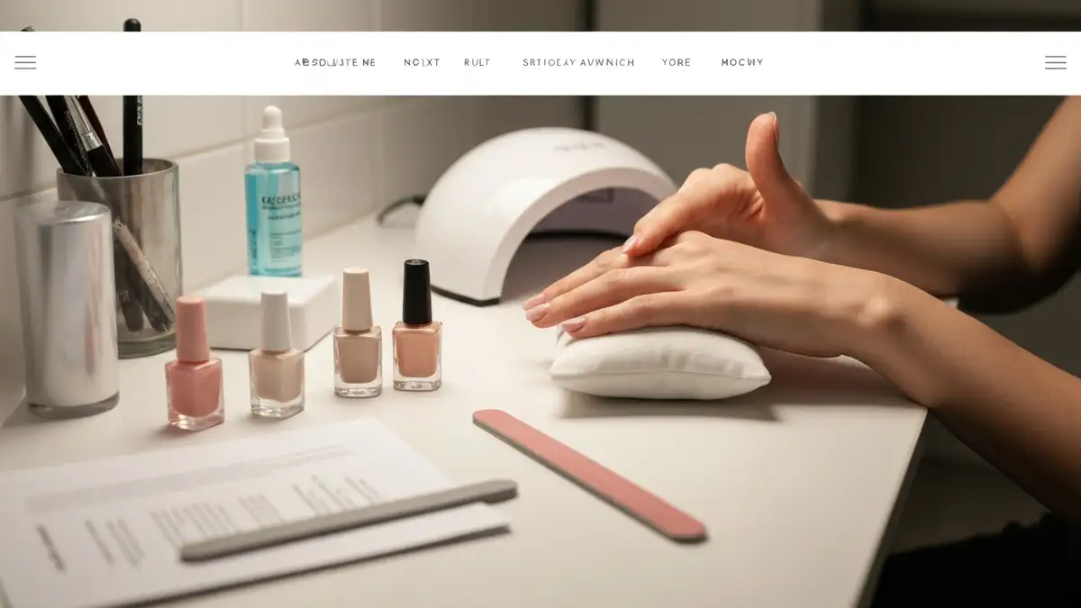 Krótkie paznokcie hybrydowe w kolorze nude - elegancki manicure na co dzien