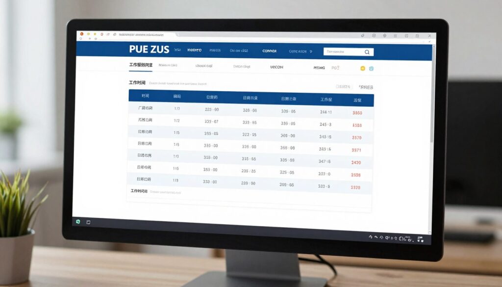 jak sprawdzić ile mam lat pracy - ekran komputera z platformą PUE ZUS jak sprawdzić ile mam lat pracy - ekran komputera z platformą PUE ZUS