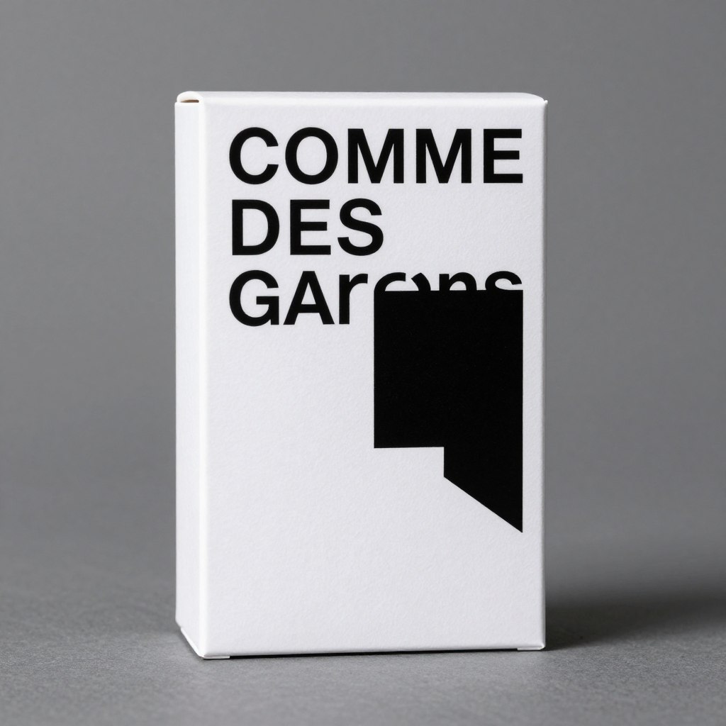 minimalistyczne opakowanie perfum Comme des Garcons minimalistyczne opakowanie perfum Comme des Garcons