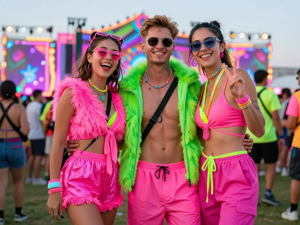 neonowe kolory festiwal