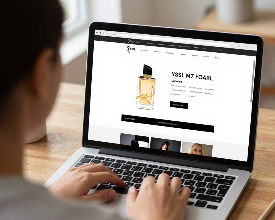 online shopping for perfumes on computer