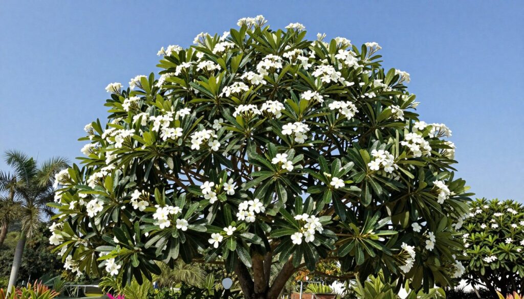 plumeria alba białe kwiaty drzewo plumeria alba białe kwiaty drzewo
