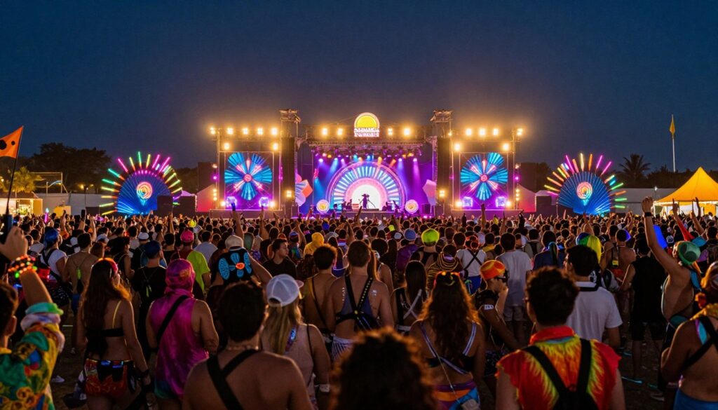 sunrise jak się ubrać - tłum na Sunrise Festival