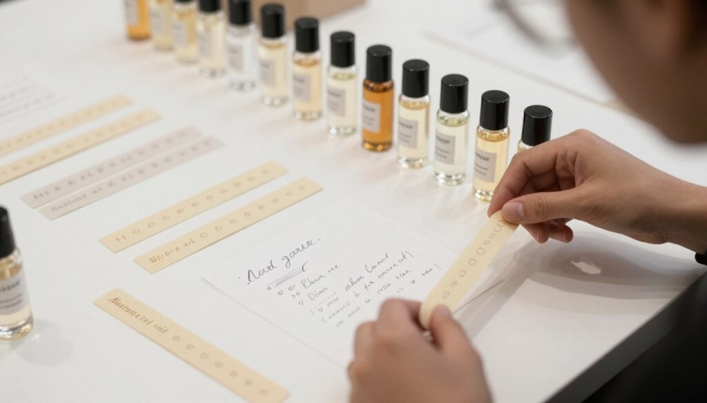 testowanie perfum próbki zapachowe Comme des Garcons testowanie perfum próbki zapachowe Comme des Garcons