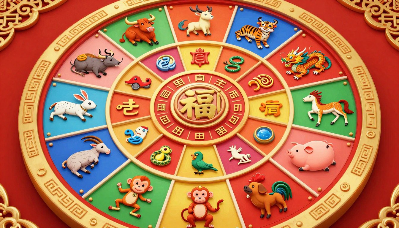 Jaki mam chiński znak zodiaku - koło chińskiego zodiaku z 12 zwierzętami