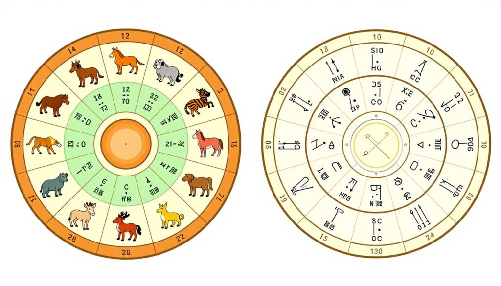 Porównanie chińskiego i zachodniego zodiaku Porównanie chińskiego i zachodniego zodiaku