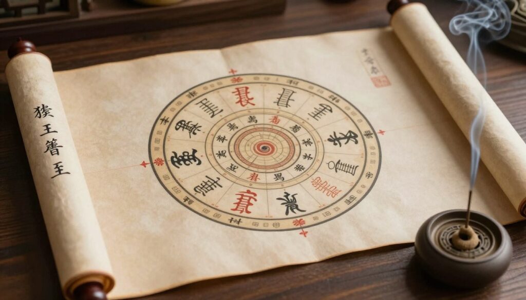 Symboliczne przedstawienie chińskiej mądrości astrologicznej Symboliczne przedstawienie chińskiej mądrości astrologicznej